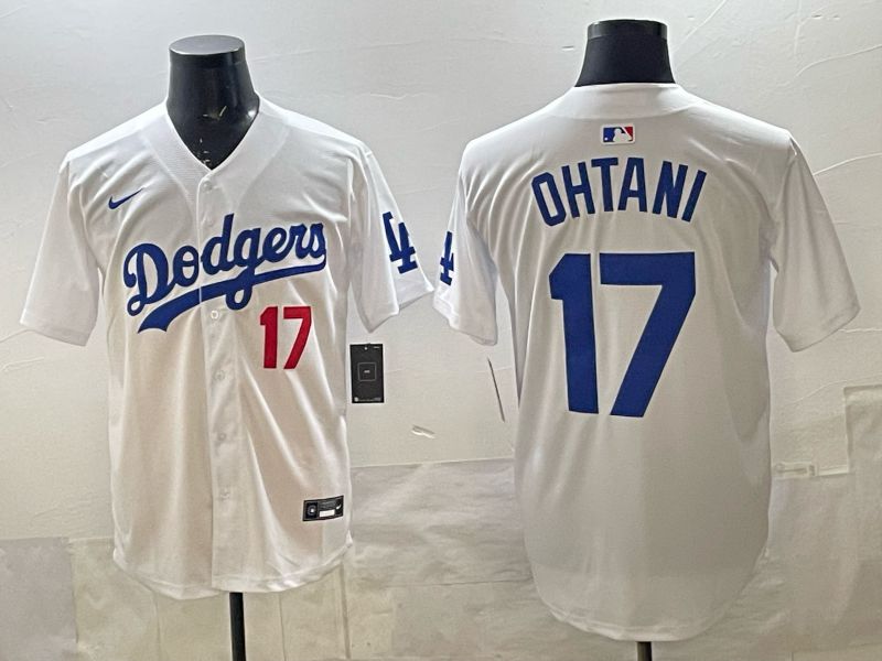 Men 2025 Los Angeles Dodgers #17 Ohtani white Game Nike MLB Jersey style 073